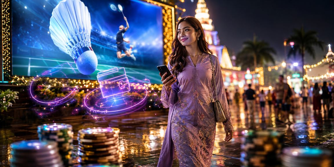 Tampilan aplikasi mudah alih f2p pada telefon pintar dengan tema Hari Raya